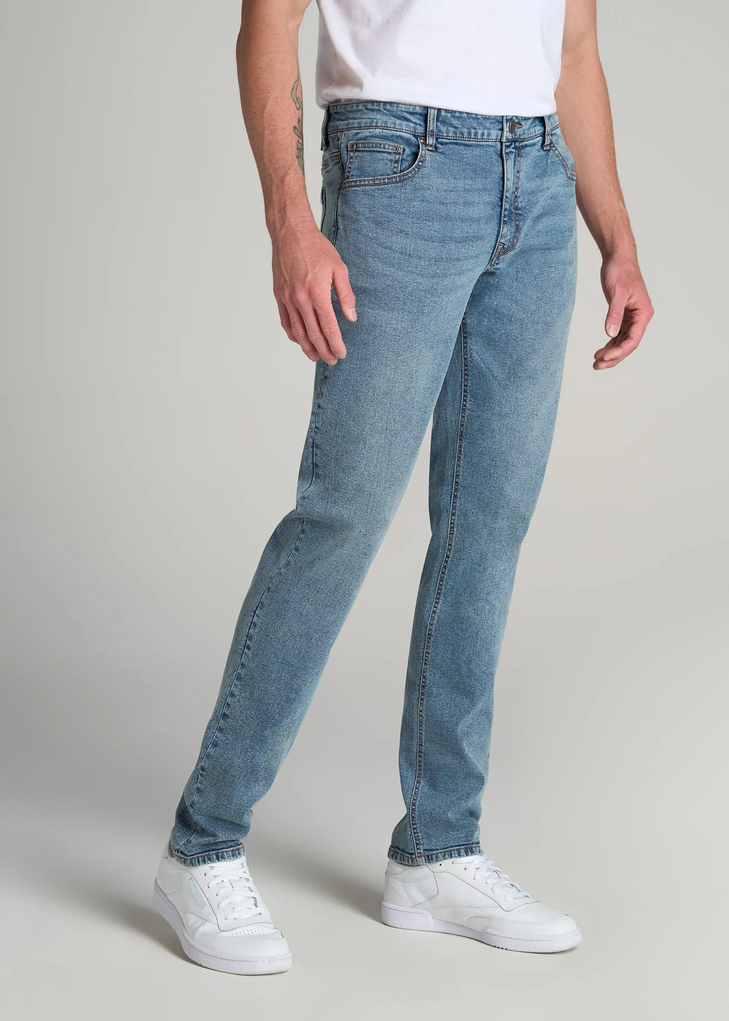 Carman TAPERED Jeans for Tall Men in Vintage Faded Blue sold by American Tall product image thumbnail 3