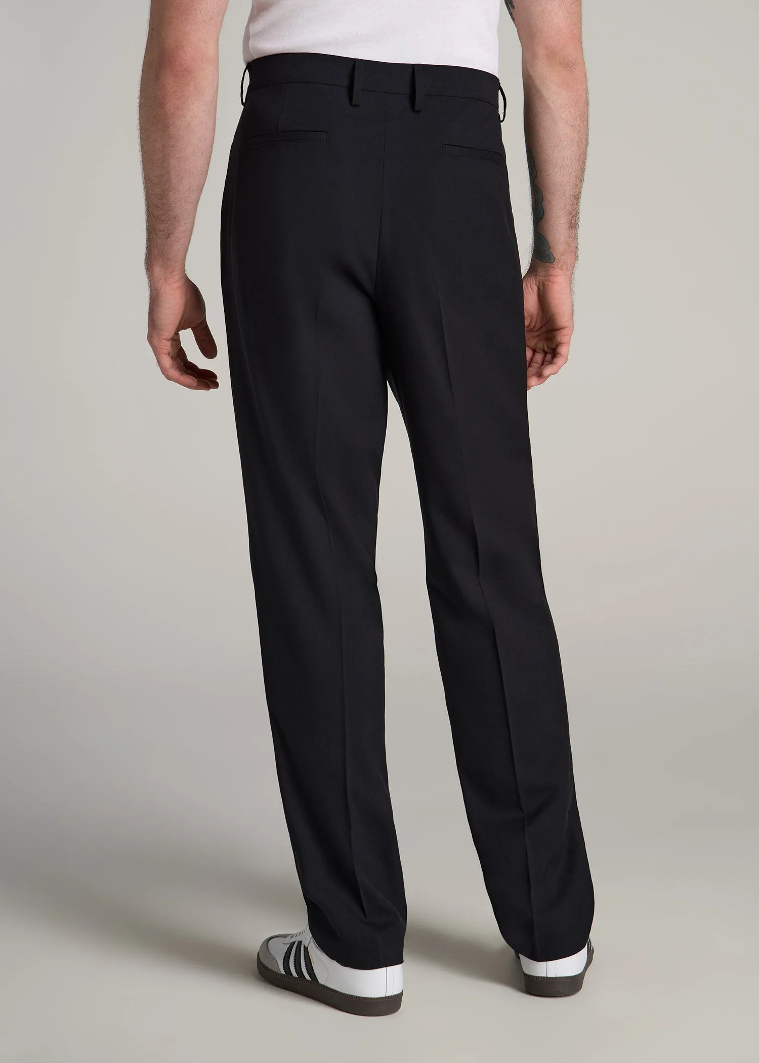 Relaxed Pleated Trousers for Tall Men in Black sold by American Tall product image thumbnail 5