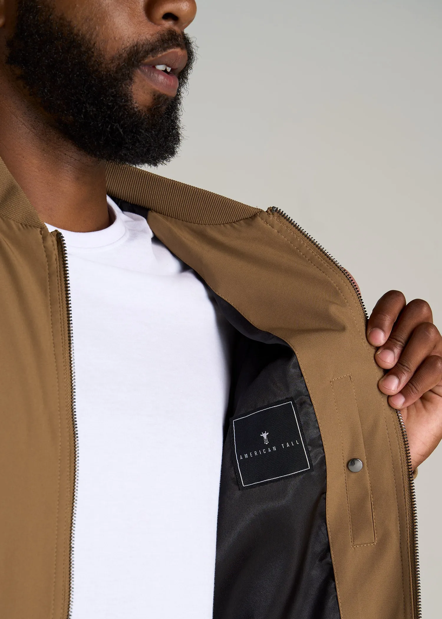 Bomber Jackets for Tall Men in Sahara sold by American Tall product image thumbnail 2
