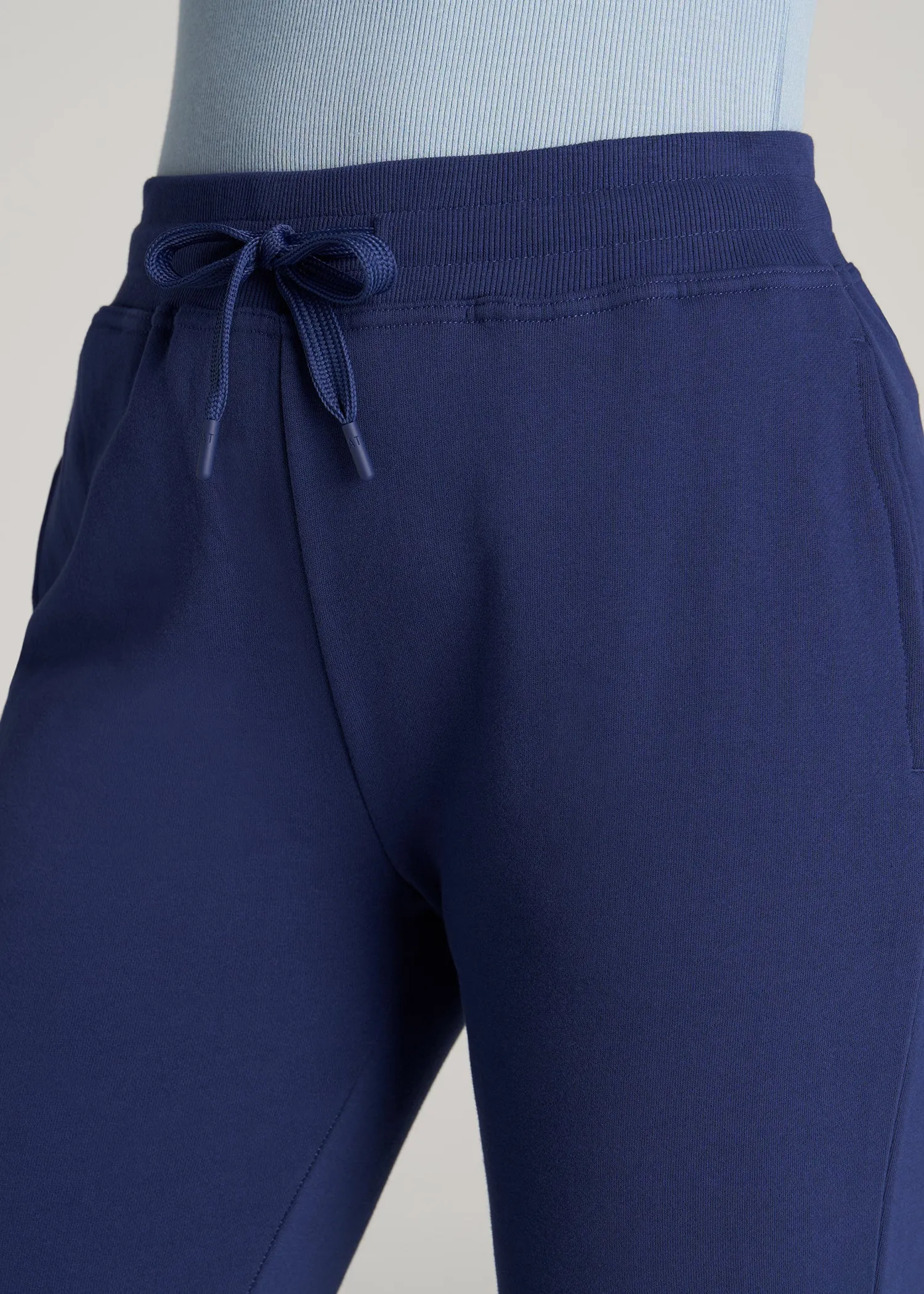 Wearever Fleece Open-Bottom Sweatpants for Tall Women in Midnight Blue sold by American Tall product image thumbnail 2