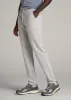 Microsanded French Terry Sweatpants For Tall Men in Light Grey sold by American Tall
