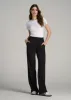Short Sleeve Crew Neck Ribbed T-Shirt for Tall Women in Bright White sold by American Tall