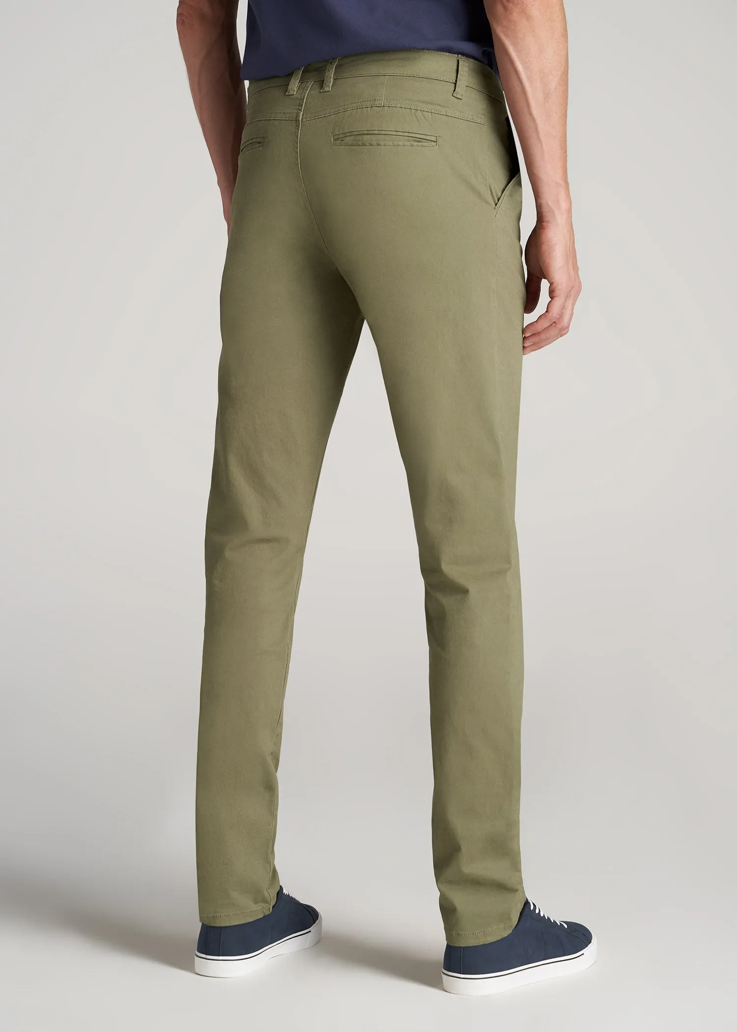 Carman TAPERED Chinos for Tall Men in Fatigue Green sold by American Tall product image thumbnail 4