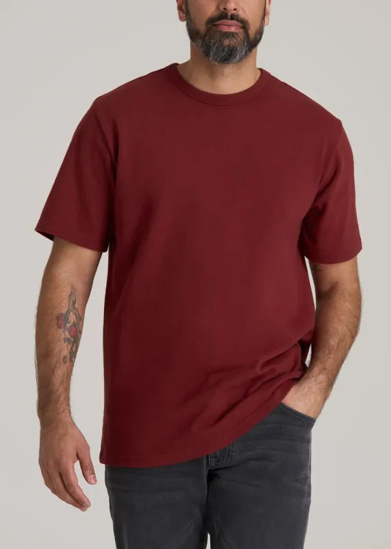 LJ&S Heavyweight RELAXED-FIT Tall Tee in Sumac Red sold by American Tall