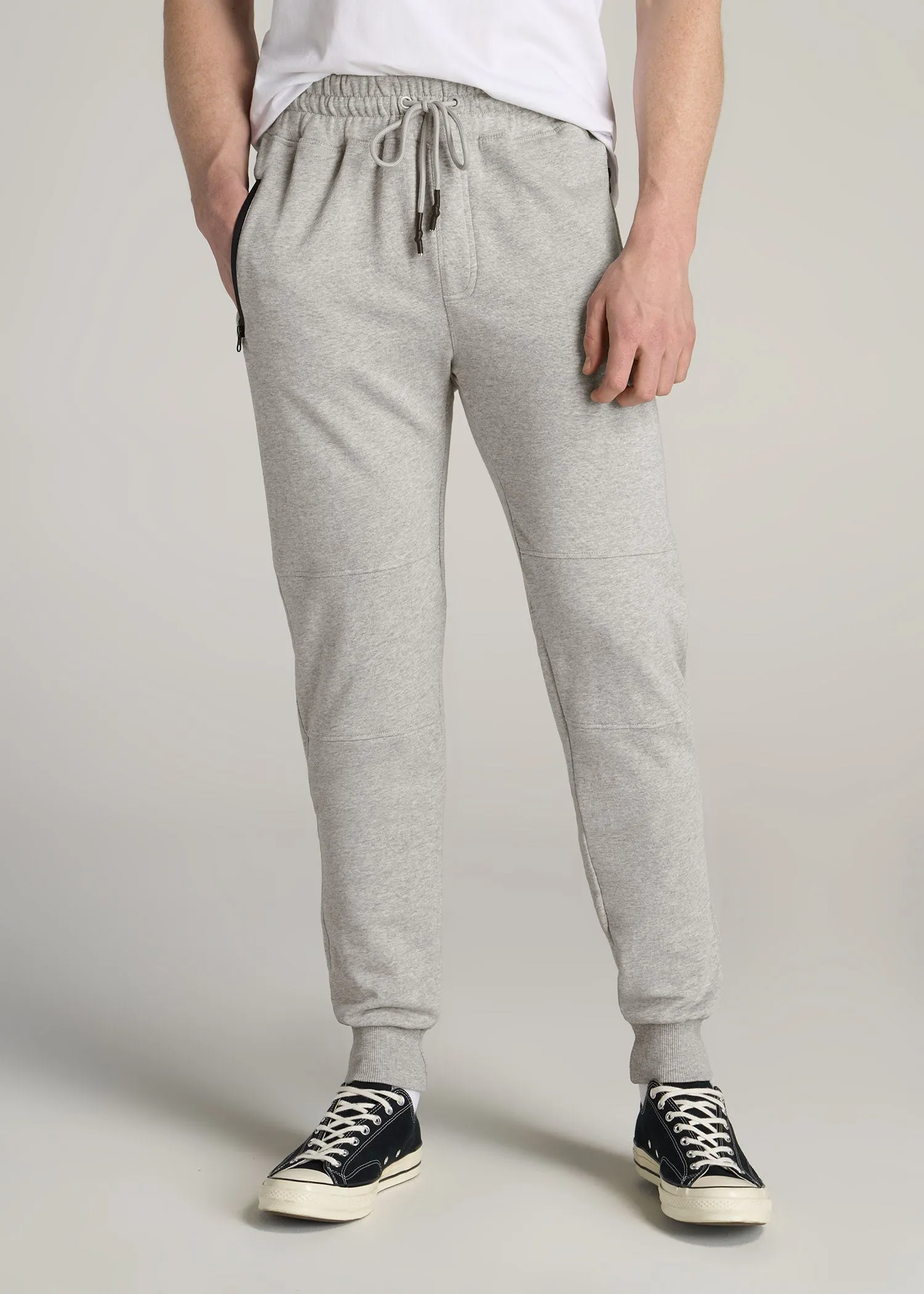 Wearever French Terry Joggers for Tall Men in Grey Mix sold by American Tall