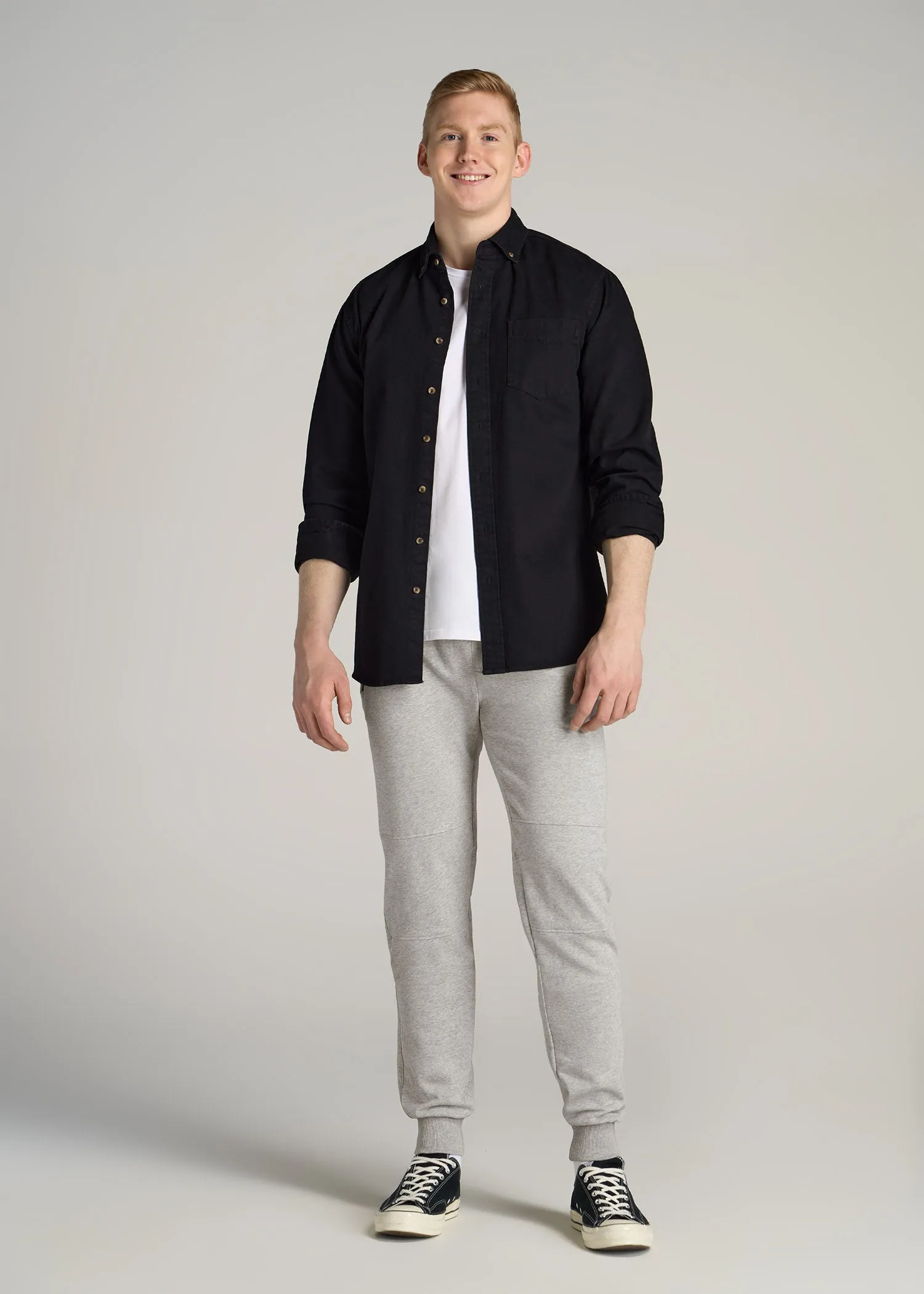 Wearever French Terry Joggers for Tall Men in Grey Mix sold by American Tall product image thumbnail 4