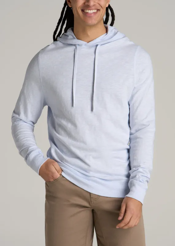 Sunwashed Slub Pullover Hoodie for Tall Men in Airy Blue sold by American Tall