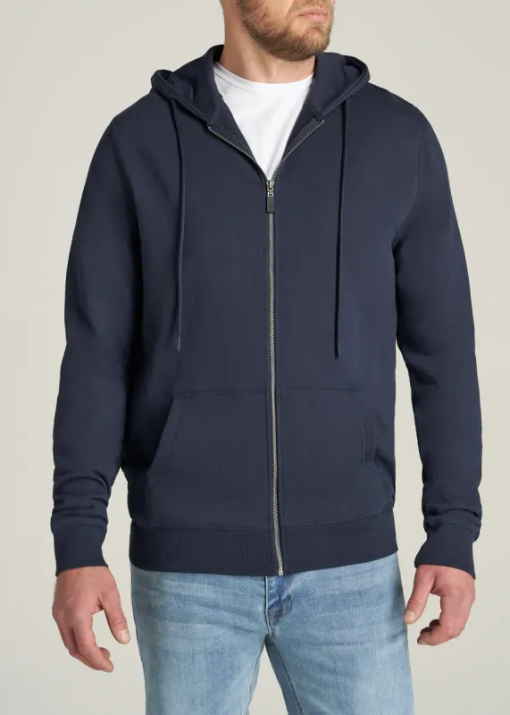 Wearever French Terry Full-Zip Men's Tall Hoodie in Navy sold by American Tall