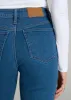 Chloe High Rise Flare Jeans for Tall Women in Washed Medium Indigo sold by American Tall