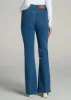 Chloe High Rise Flare Jeans for Tall Women in Washed Medium Indigo sold by American Tall