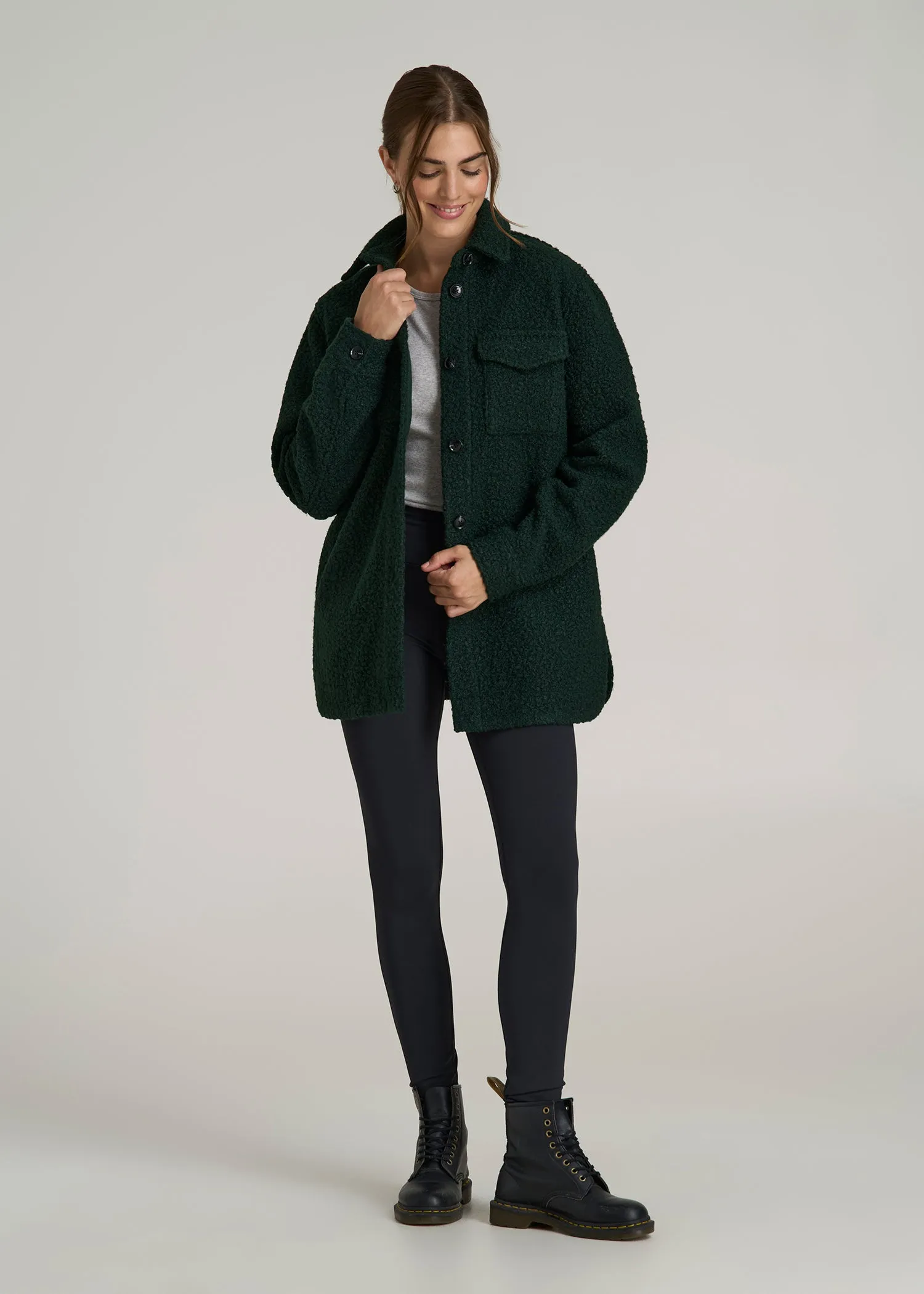 Relaxed Boucle Shacket for Tall Women in Pine Grove sold by American Tall product image thumbnail 4
