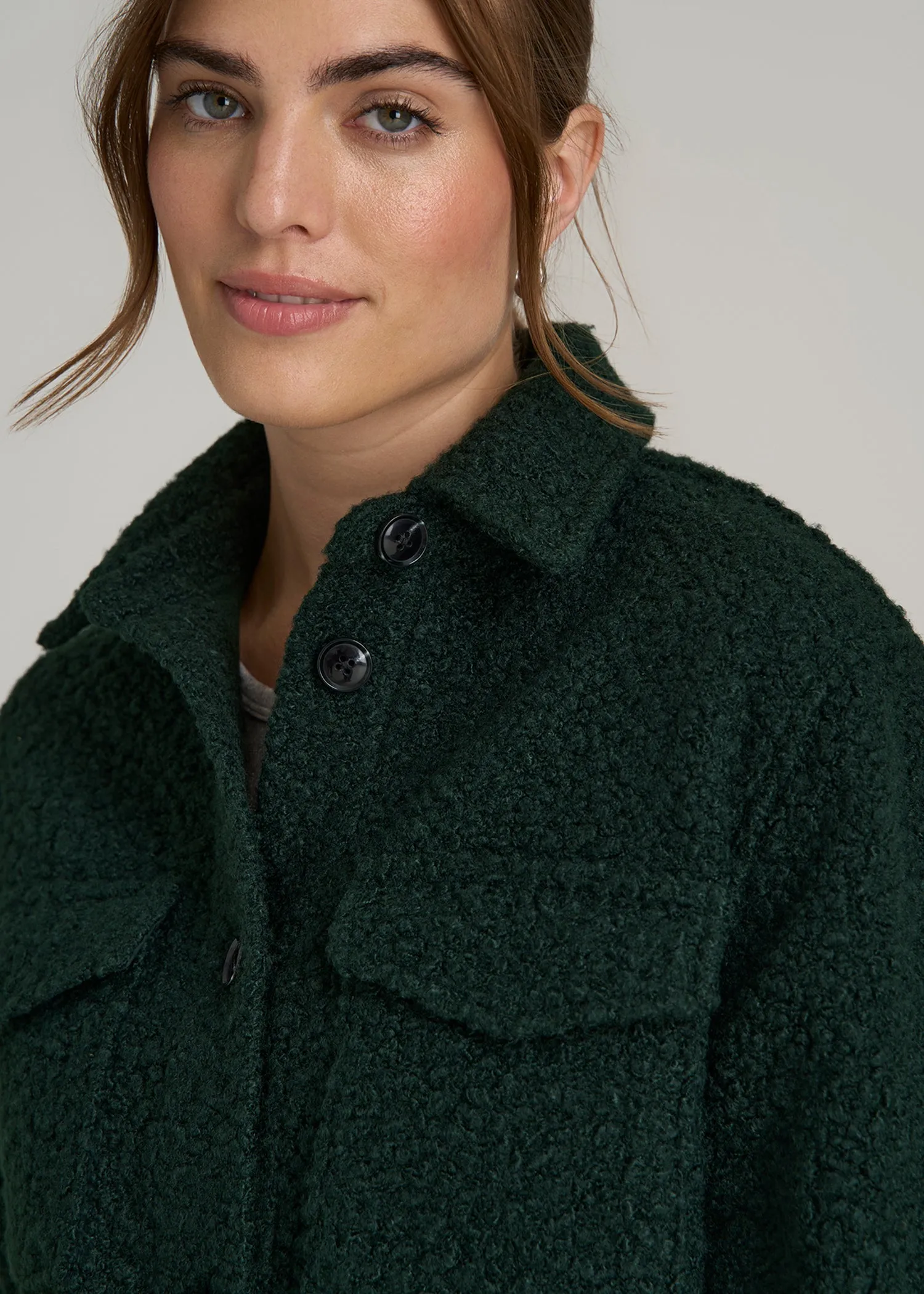 Relaxed Boucle Shacket for Tall Women in Pine Grove sold by American Tall product image thumbnail 2