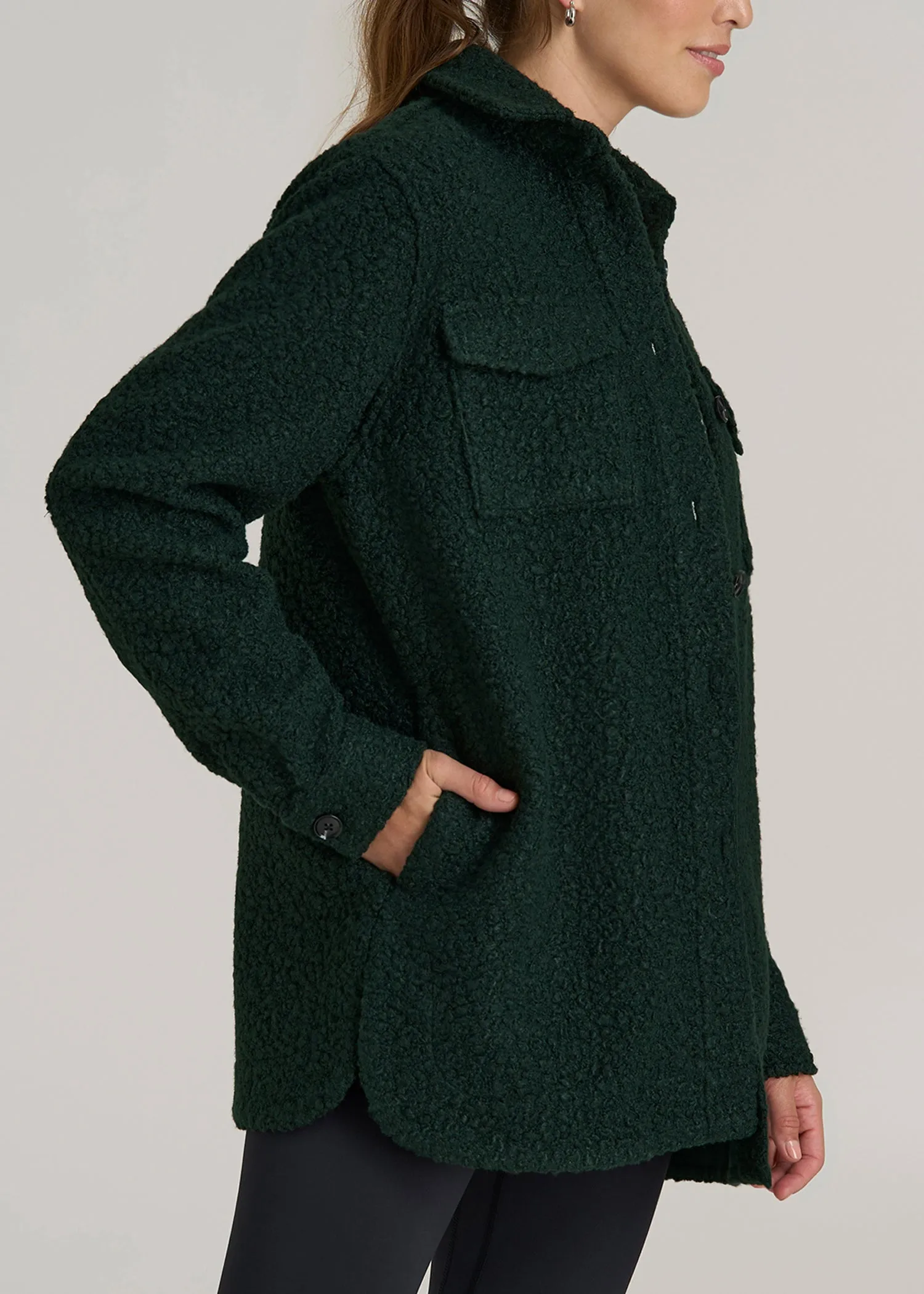 Relaxed Boucle Shacket for Tall Women in Pine Grove sold by American Tall product image thumbnail 3