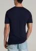 Linen Crewneck T-Shirt for Tall Men in Evening Blue sold by American Tall