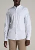 Traveler Stretch Dress Shirt for Tall Men in Medium Blue Mini Grid sold by American Tall