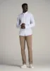 Traveler Stretch Dress Shirt for Tall Men in Medium Blue Mini Grid sold by American Tall