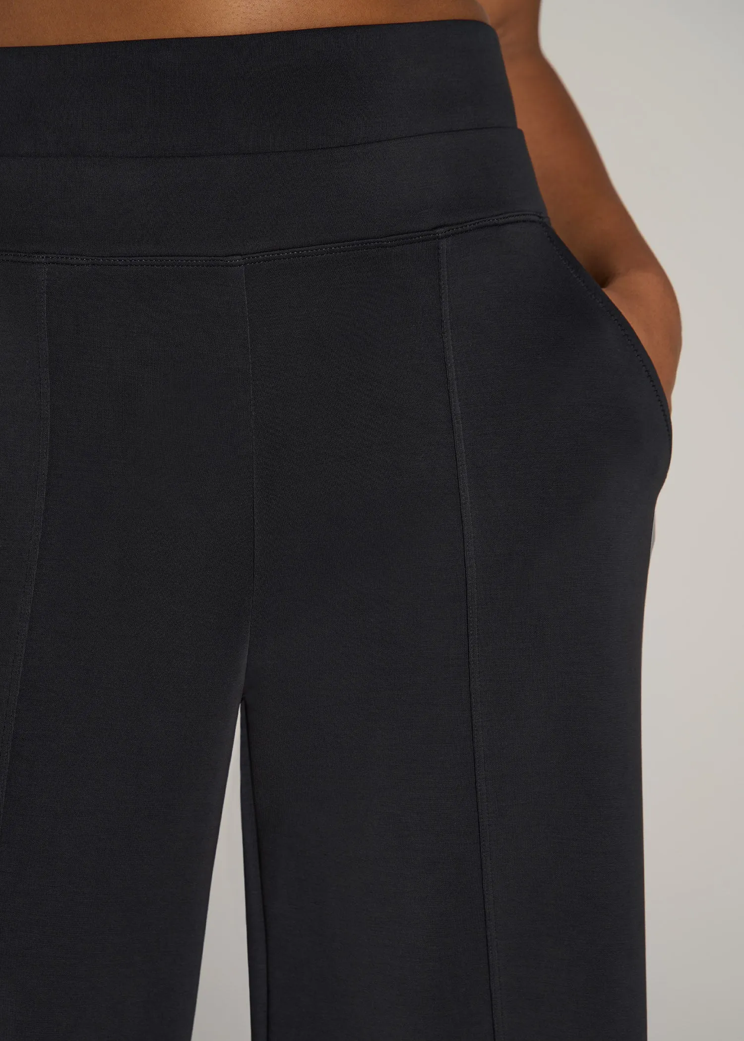Soft Motion Wide Leg Ultra High Rise Pant for Tall Women in Black sold by American Tall product image thumbnail 2