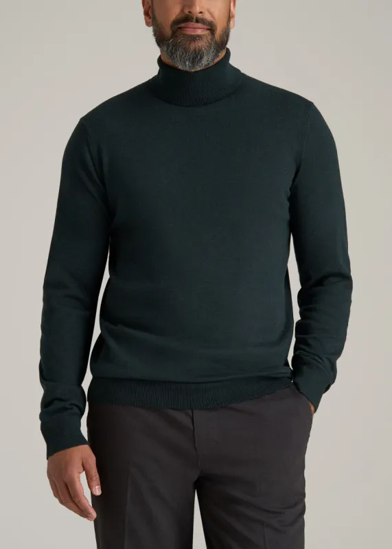 Men's Tall Turtleneck Sweater in Midnight Green sold by American Tall