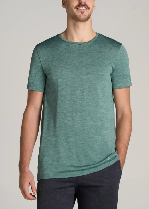 A.T. Performance Modern Fit Athletic Jersey Tee for Tall Men in Green Mix sold by American Tall