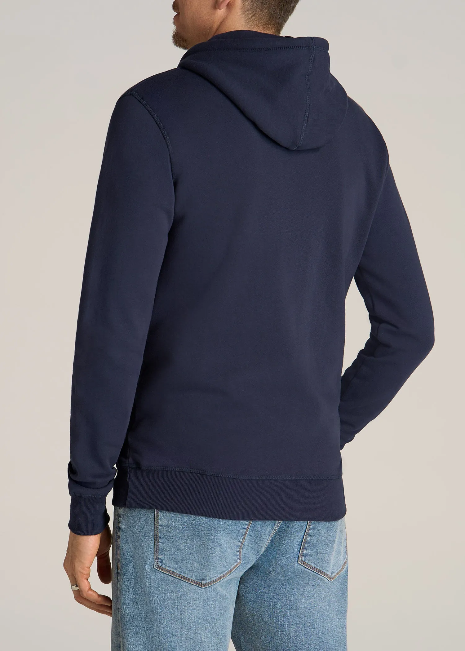 Wearever Fleece Pullover Hoodie for Tall Men in Navy sold by American Tall product image thumbnail 4