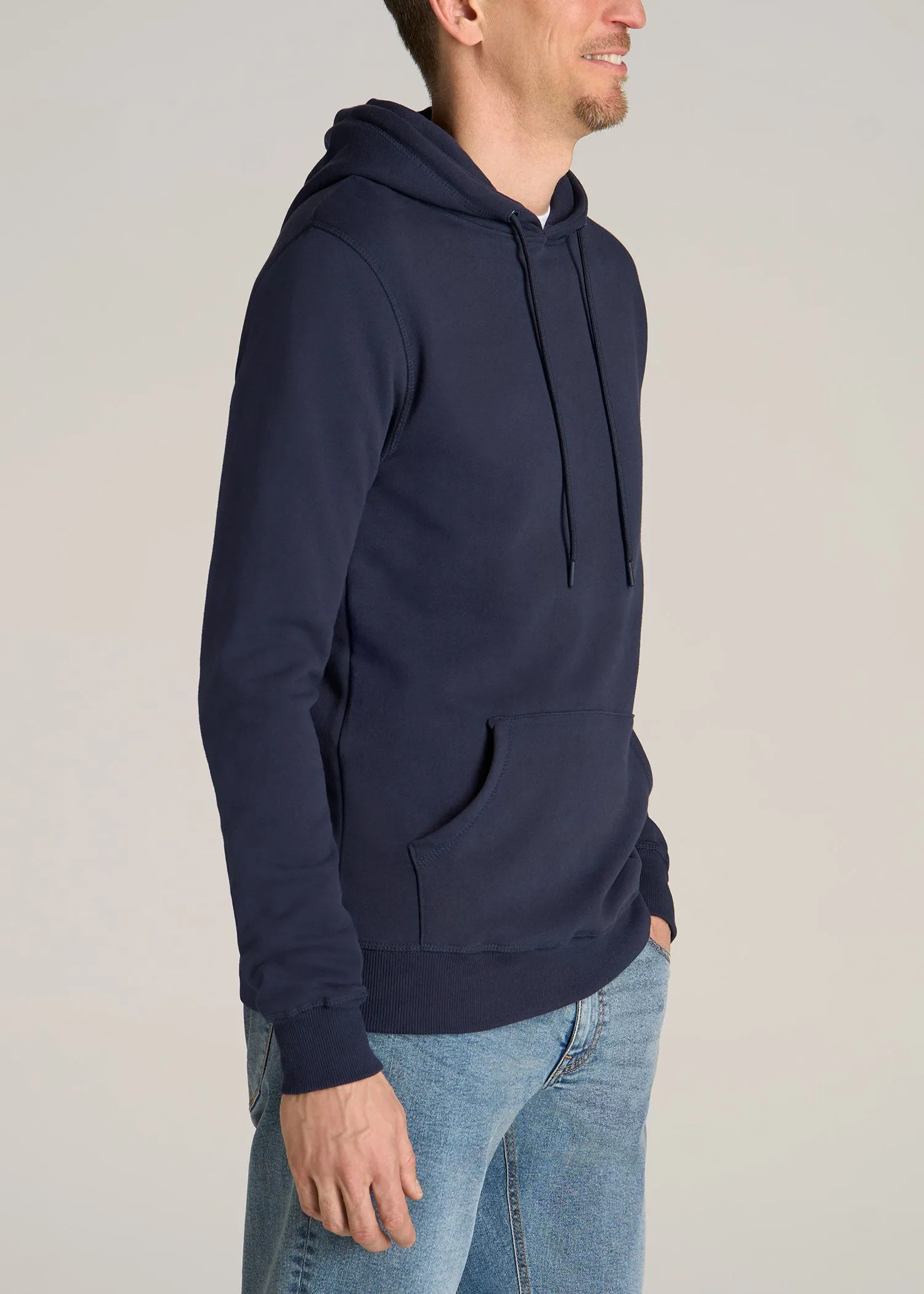 Wearever Fleece Pullover Hoodie for Tall Men in Navy sold by American Tall product image thumbnail 3