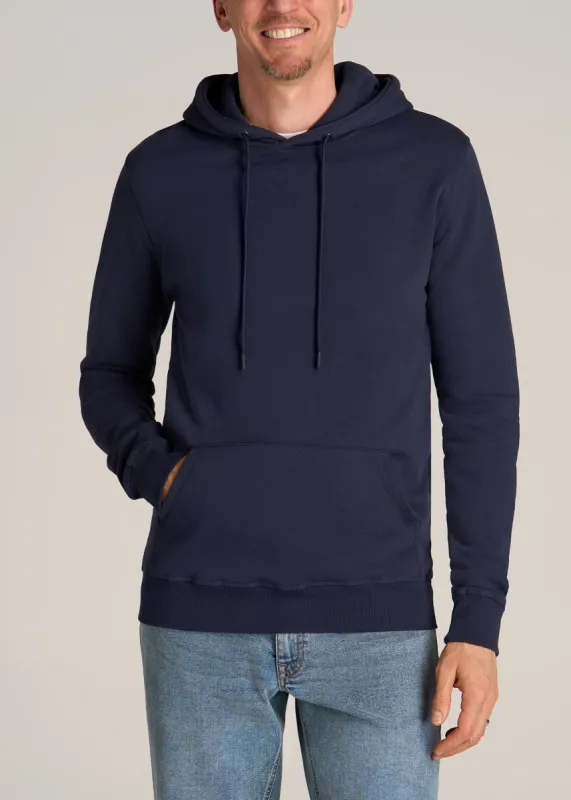 Wearever Fleece Pullover Hoodie for Tall Men in Navy sold by American Tall