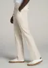 Stretch Linen Dress Pants for Tall Men in Light Beige Linen sold by American Tall