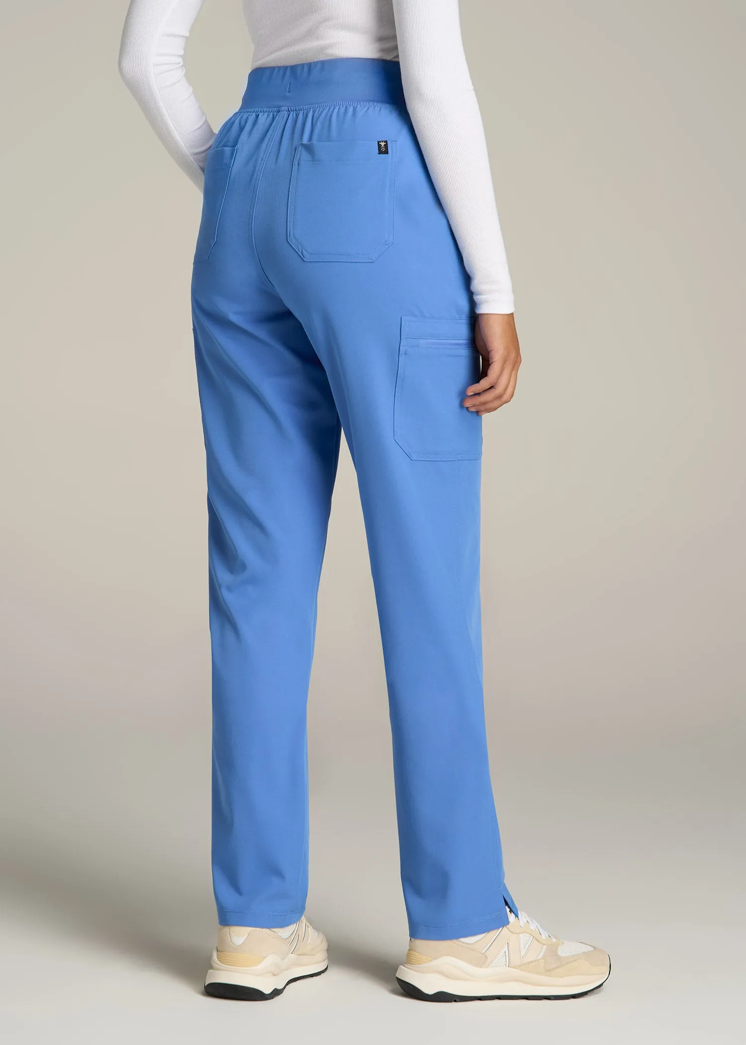 Cargo Scrub Pants for Tall Women in Deep Sky Blue sold by American Tall product image thumbnail 4