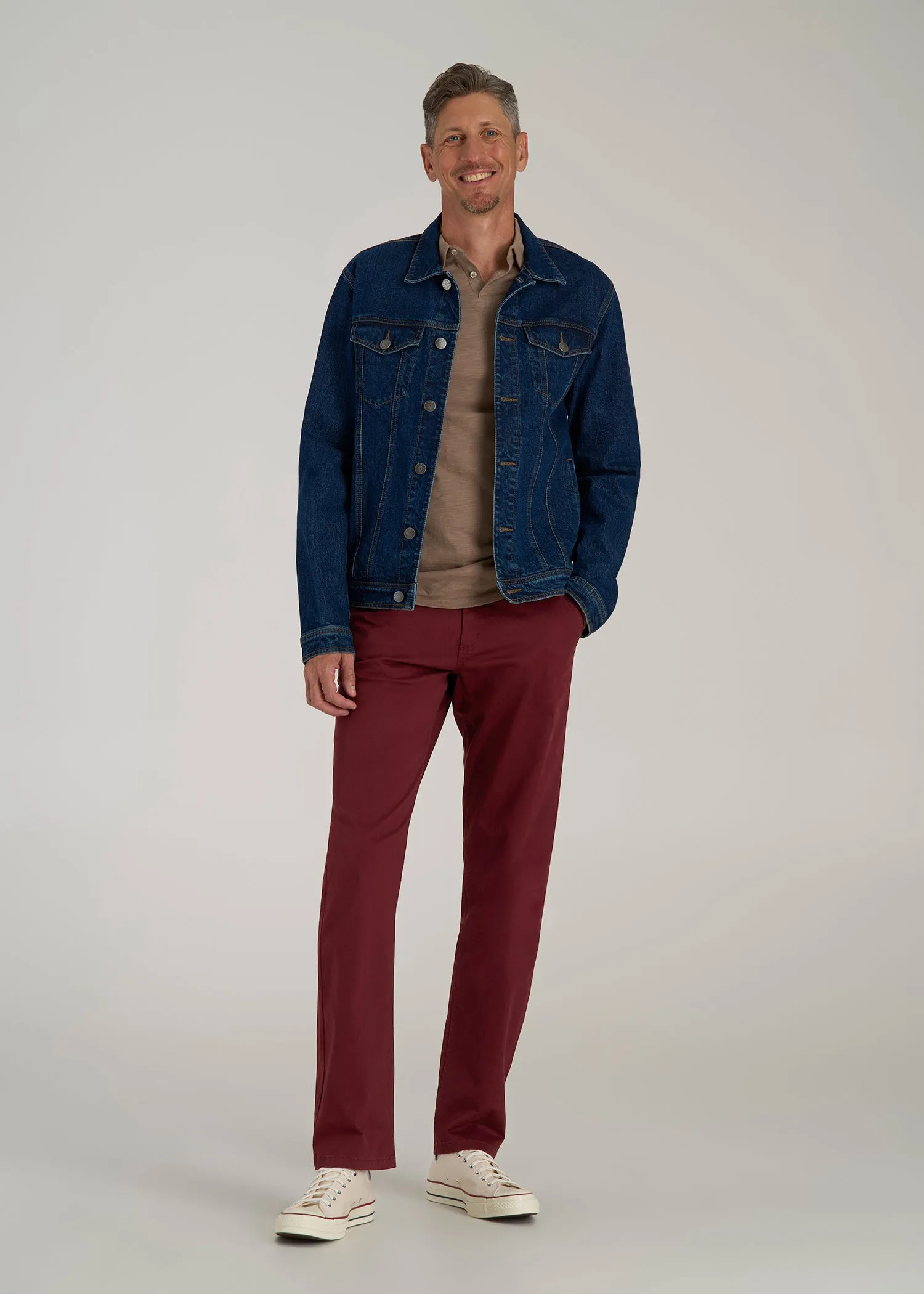J1 STRAIGHT Leg Chinos for Tall Men in Red Ochre sold by American Tall product image thumbnail 4