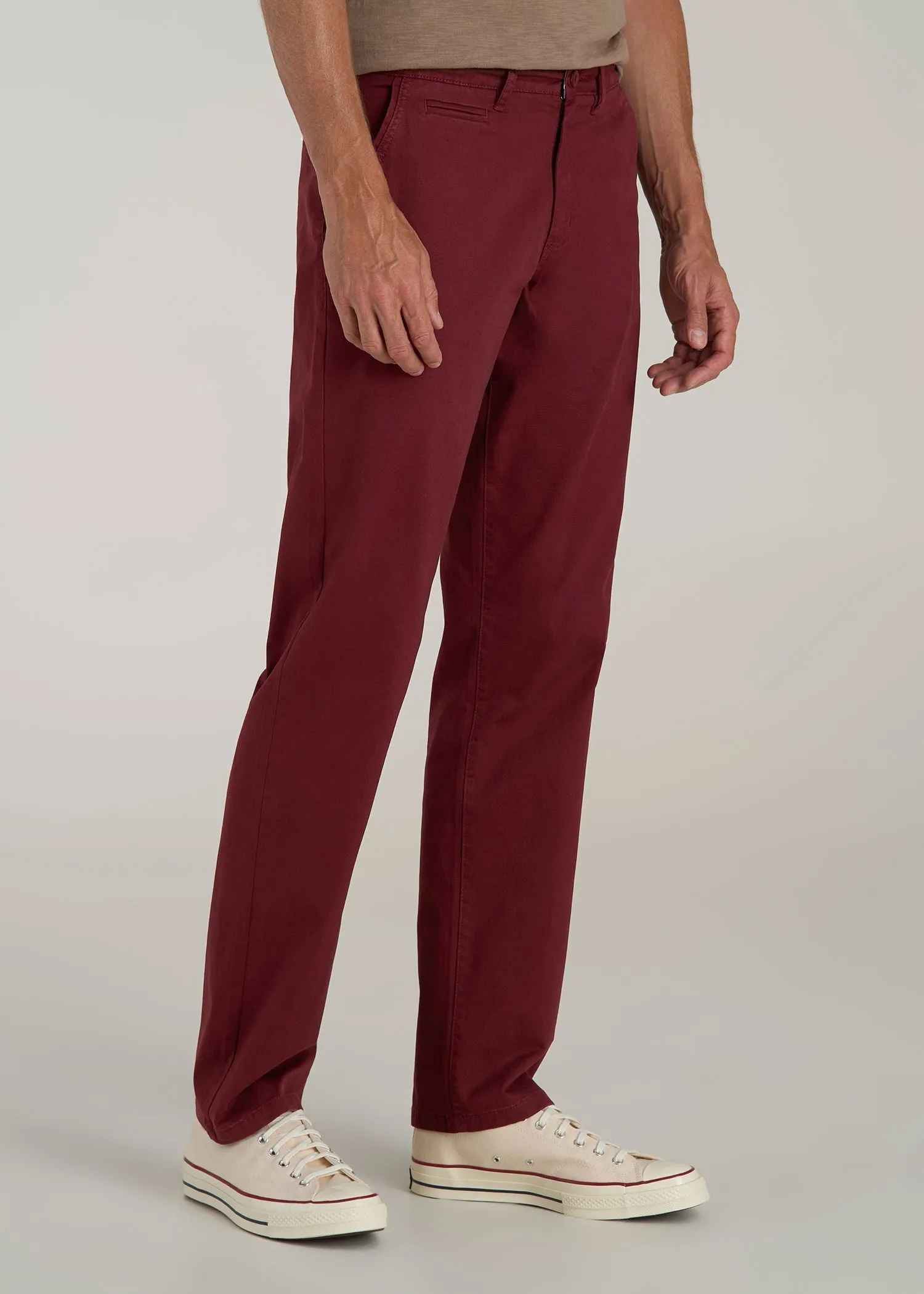 J1 STRAIGHT Leg Chinos for Tall Men in Red Ochre sold by American Tall product image thumbnail 3