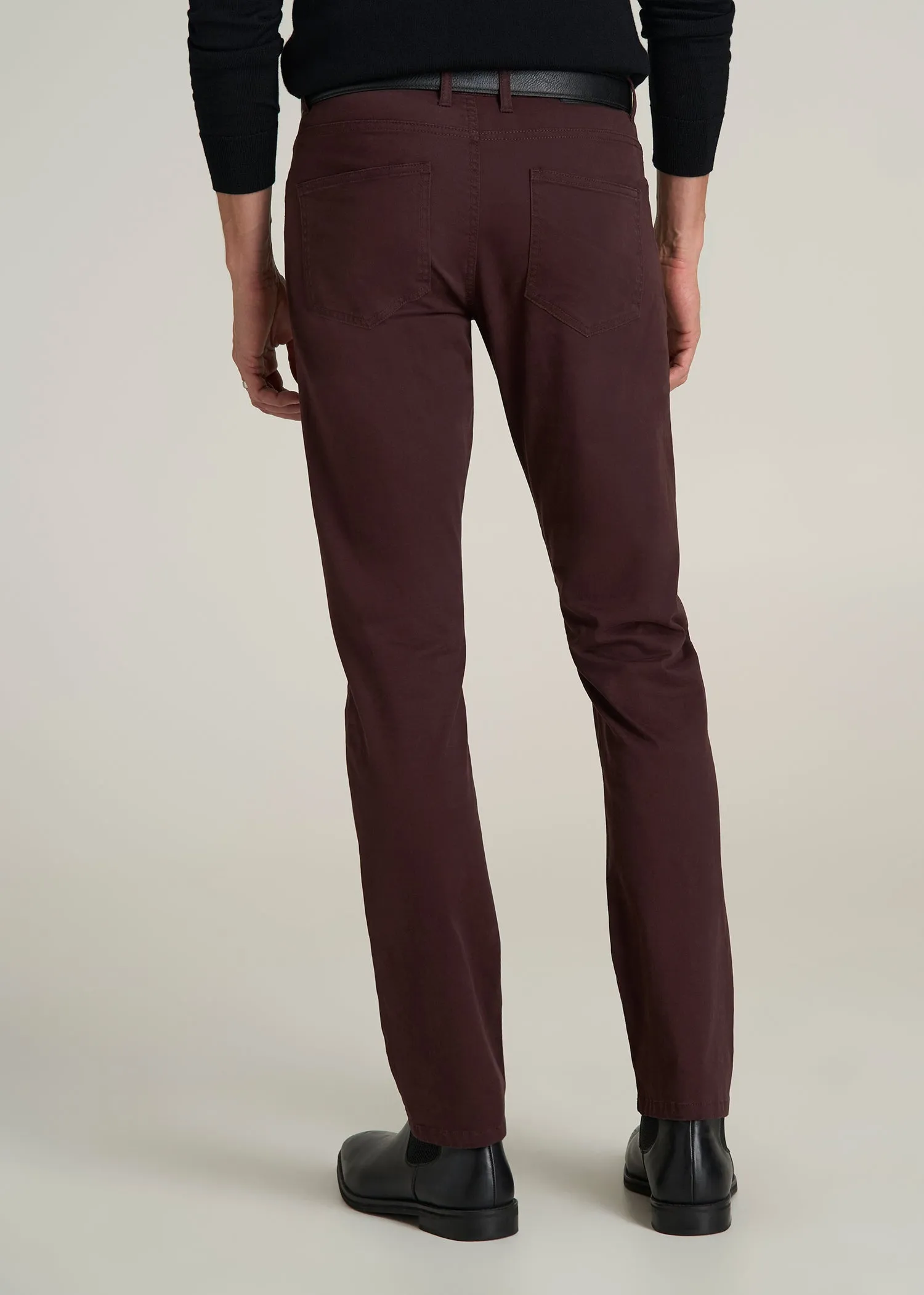 Carman TAPERED Fit Five Pocket Pants for Tall Men in Oxblood sold by American Tall product image thumbnail 5