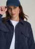 Corduroy Button Shirt for Tall Women in Navy sold by American Tall