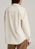 Corduroy Button Shirt for Tall Women in White Alyssum sold by American Tall
