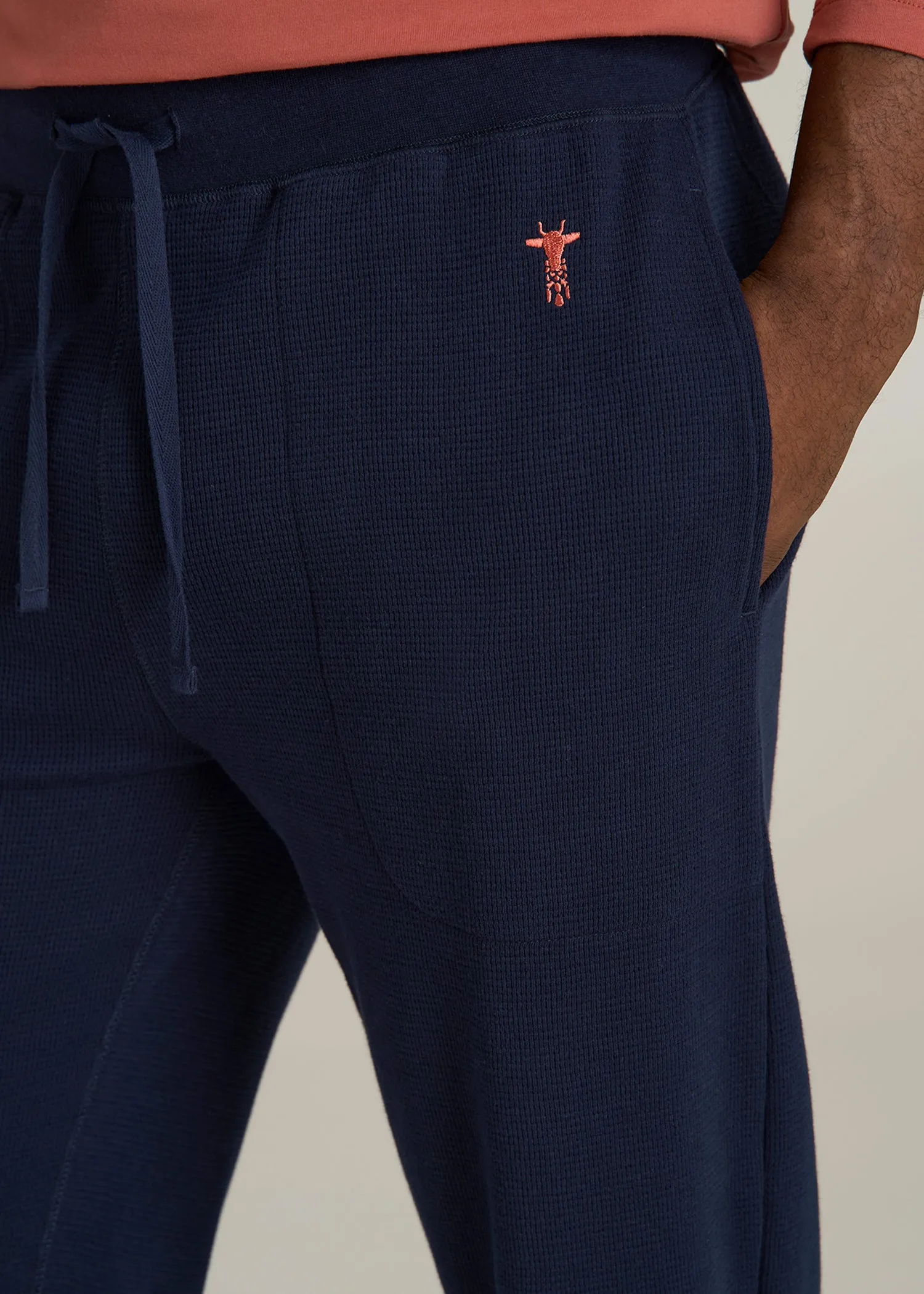 Waffle-Knit Lounge Jogger for Tall Men in Patriot Blue sold by American Tall product image thumbnail 2