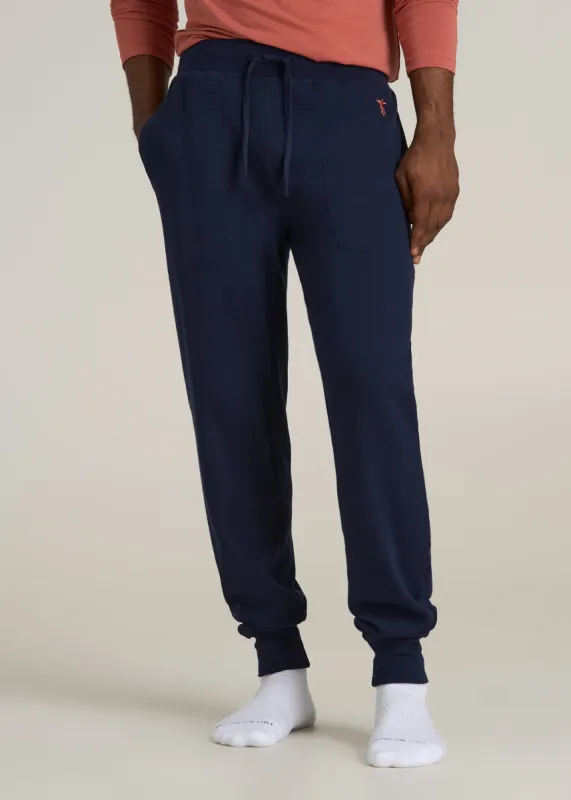 Waffle-Knit Lounge Jogger for Tall Men in Patriot Blue sold by American Tall