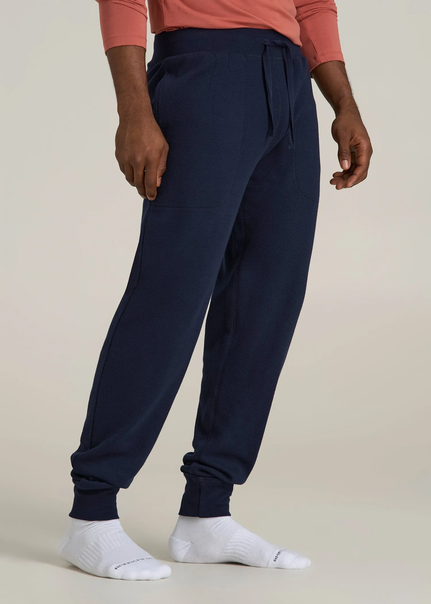 Waffle-Knit Lounge Jogger for Tall Men in Patriot Blue sold by American Tall product image thumbnail 3