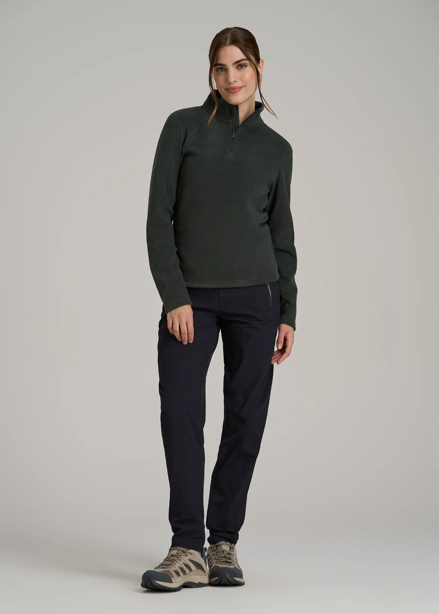 Half Zip Polar Fleece Pullover Sweater for Tall Women in Pine Grove sold by American Tall product image thumbnail 4