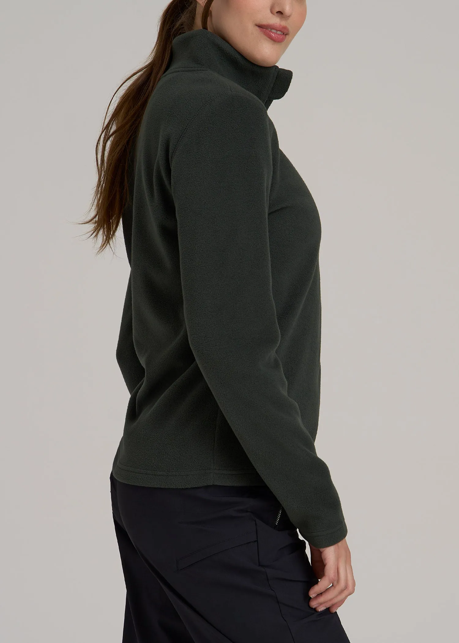 Half Zip Polar Fleece Pullover Sweater for Tall Women in Pine Grove sold by American Tall product image thumbnail 3
