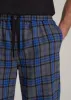 Plaid Pajama Pants for Tall Men in Grey and Cobalt Plaid sold by American Tall