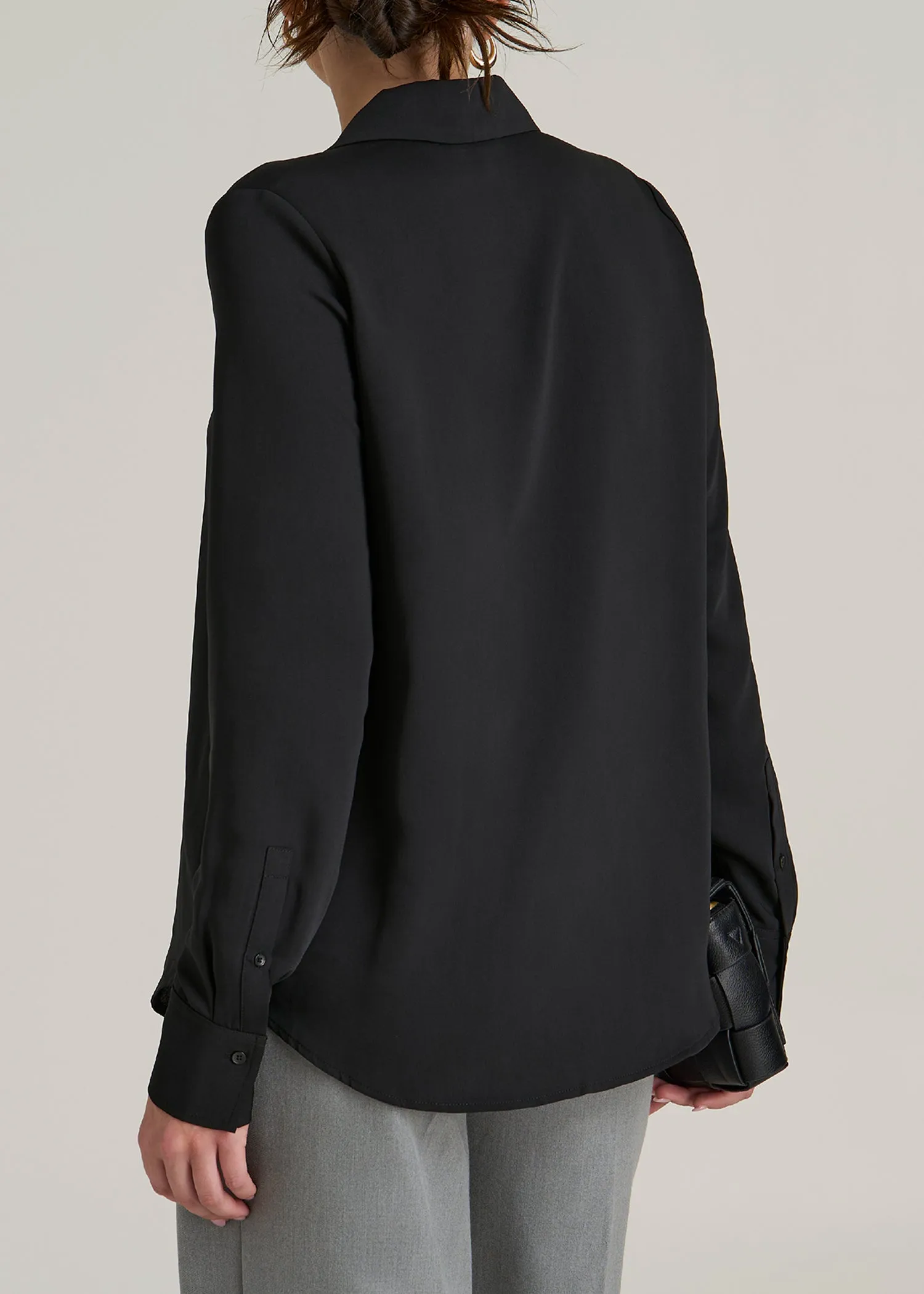 Notch Collar Blouse for Tall Women in Black sold by American Tall product image thumbnail 5