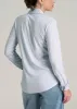 Slub Knit Button Up Women's Tall Shirt in Light Blue sold by American Tall
