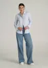 Slub Knit Button Up Women's Tall Shirt in Light Blue sold by American Tall