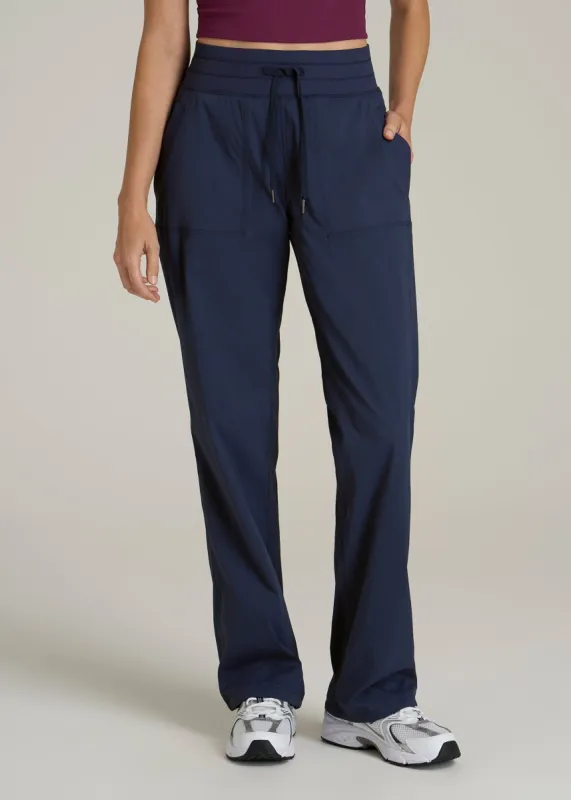 High-Rise After Practice Pant for Tall Women in Navy sold by American Tall