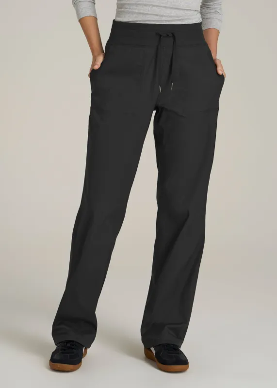 High-Rise After Practice Pant for Tall Women in Black sold by American Tall