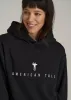 Regular Corporate Logo Hoodie for Women in Black sold by American Tall