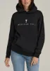 Regular Corporate Logo Hoodie for Women in Black sold by American Tall