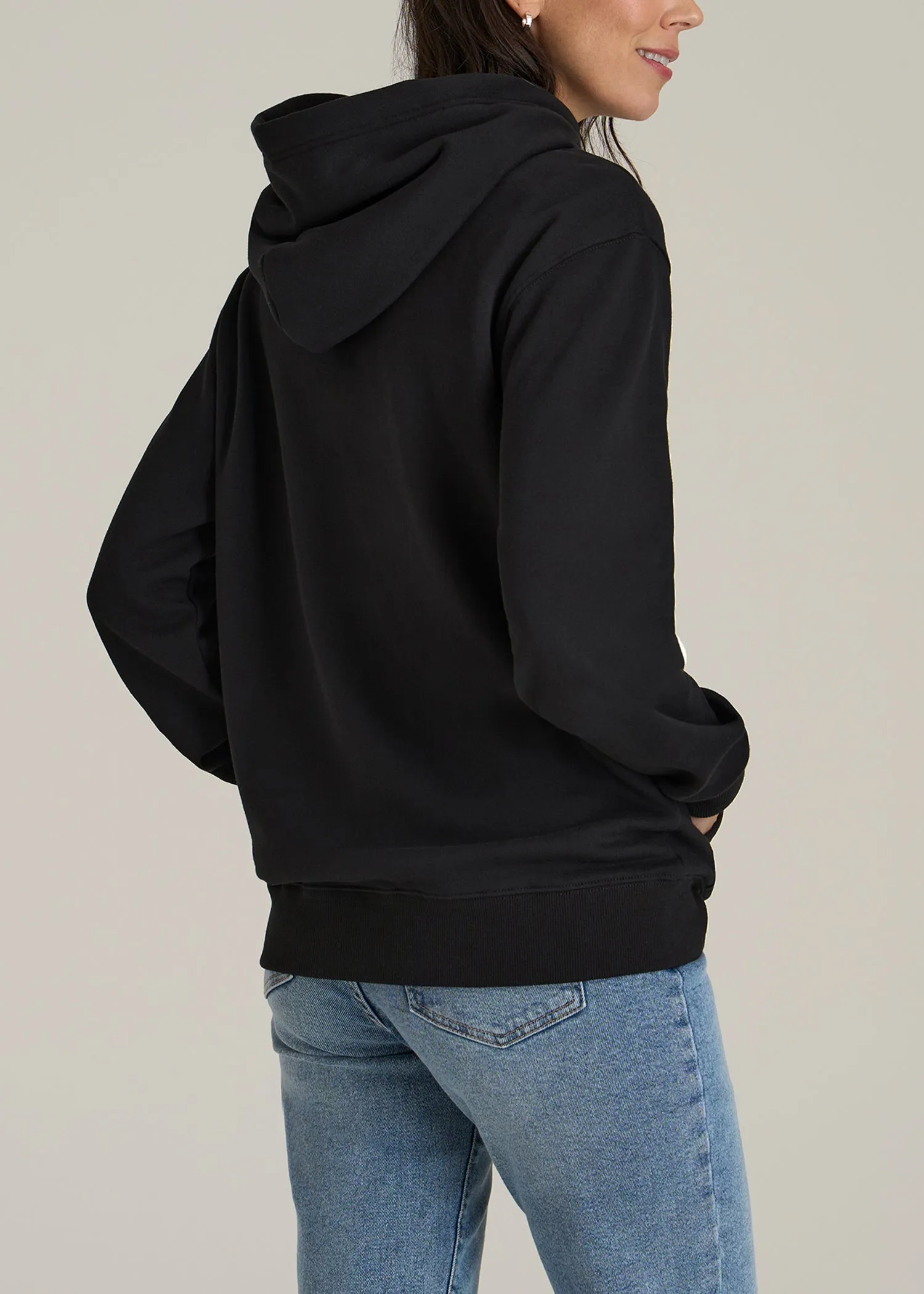 Regular Corporate Logo Hoodie for Women in Black sold by American Tall product image thumbnail 5