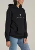 Regular Corporate Logo Hoodie for Women in Black sold by American Tall