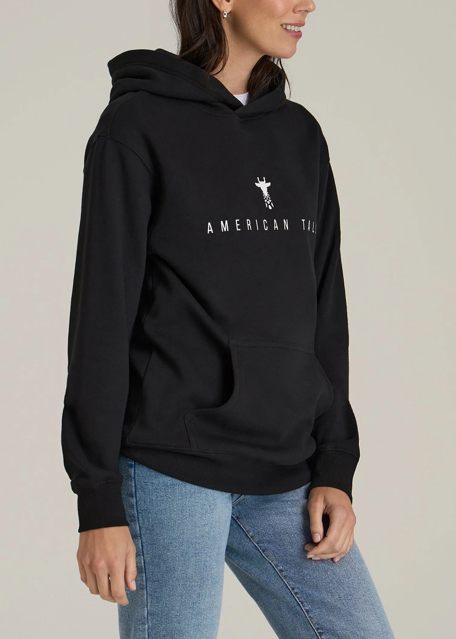 Regular Corporate Logo Hoodie for Women in Black sold by American Tall product image thumbnail 3