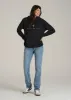 Regular Corporate Logo Hoodie for Women in Black sold by American Tall